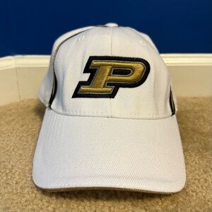 Purdue Boilermakers Hat Cap Men's Fitted Large White Gold Black Top of the World